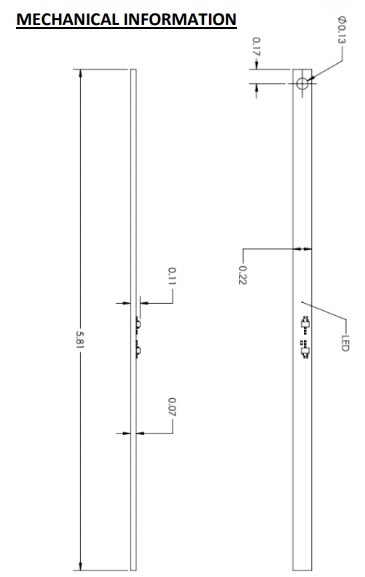 Mechanical Drawing - Powercast PS915 RF Field Detectors
